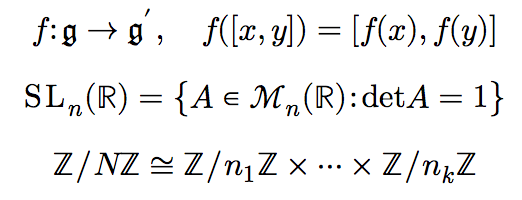 Screenshot of MathML mathvariants in Safari Technology Preview 9